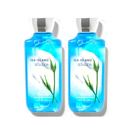 Bath & Body Works Bath and Body Works Sea Island Shore Shower Gel 10 Oz 2 Pack (Sea Island Shore)