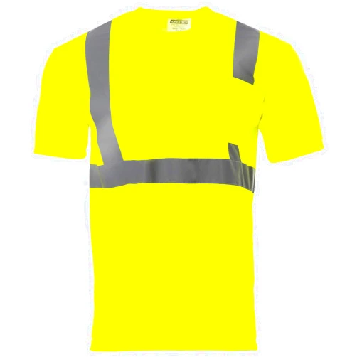JORESTECH Safety Shirt High Visibility Reflective Short Sleeve with Front Pocket ANSI Class 2 Type R