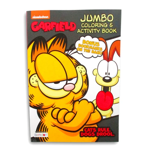 Show-Offs Garfield ''Cats Rule Dogs Drool'' Coloring and Activity Book with Bookmarks on Back - 64 Pages