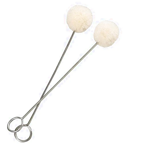 Esowemsn 25pcs Wool Daubers Ball Brush Leather Dye Applicator Tool with Metal Handle for DIY Crafts Projects Leather Dye Staining Shoe Shine Polish