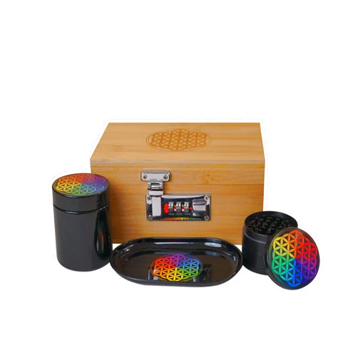 Miracles Bamboo Storage Box - Decorative Storage Box with Lid and Combo Lock - Bamboo Box with Accessories for Making Tea and Storing Herbs and Spices, Stronger Than the Wooden Box
