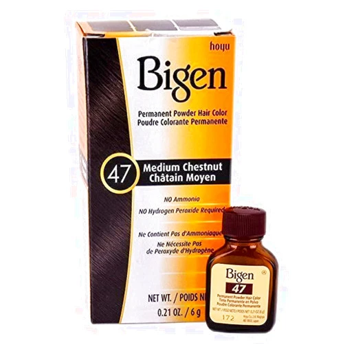 Bigen Permanent Powder Hair Color - 47 Medium Chestnut