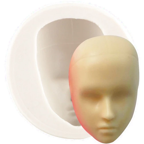FCKEMLDS Human Face Silicone Mold Doll Head Fondant Molds for Cupcake Topper Cake Decoration Polymer Clay Candy Chocolate Gum Paste