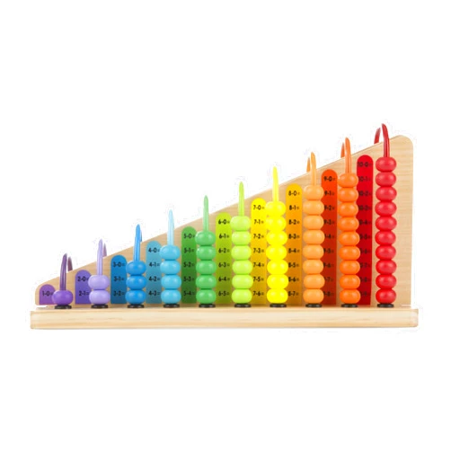Melissa & Doug Add & Subtract Abacus - Educational Toy With 55 Colorful Beads and Sturdy Wooden Construction, 3 - 6 years