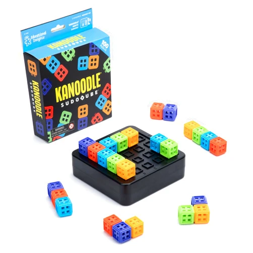 Educational Insights Kanoodle® SudoQube™ - 3D Brain Teaser Puzzle, Pocket Sudoku Game, Color Puzzles & Handheld Board Games for Travel, Gifts for Sudoku Lovers Including Kids, Teens & Adults Ages 7+