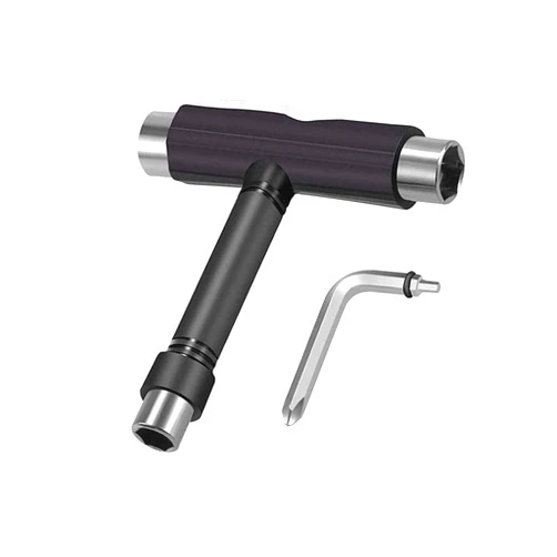 ANCKNE Skate Tool All-in-One, Skateboard Tool Roller Skate Tool T Tool for Skateboard, Muti-Function Portable Skateboard Longboard Accessory with T-Type Allen Key and L-Type Phillips Head Wrench Screwdriver