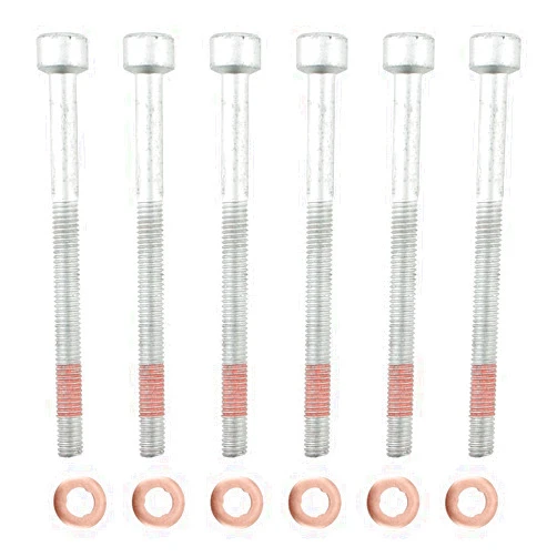 UCCKEYI 6x Fuel Injector Nozzle Seal Washer Bolt Kit For Mercedes 6110170060, 0009902907