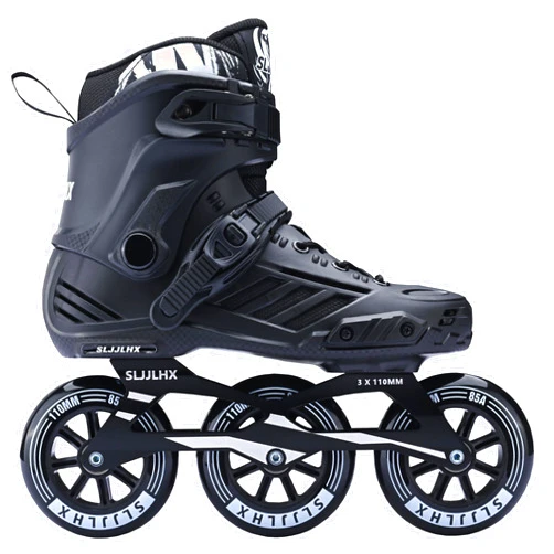 SLJJLHX 3 Wheels Inline Skates for Men Women, Professional Roller Skates for Male Female,High Performance Adult Speed Skates with 110MM Wheels