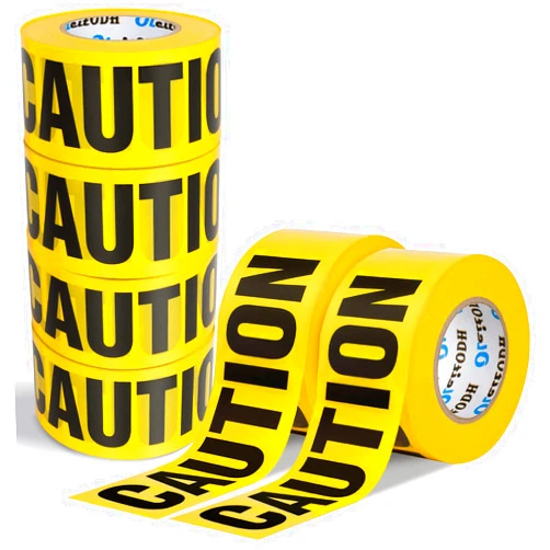 Oleitodh Yellow Caution Tape Bulk 6 Pack, 3inch x 6000 ft, Construction Tape Waterproof Safety Tape Warning Tape Roll, Barricade Harzard Tape for Danger Hazardous Area Halloween Party Decor