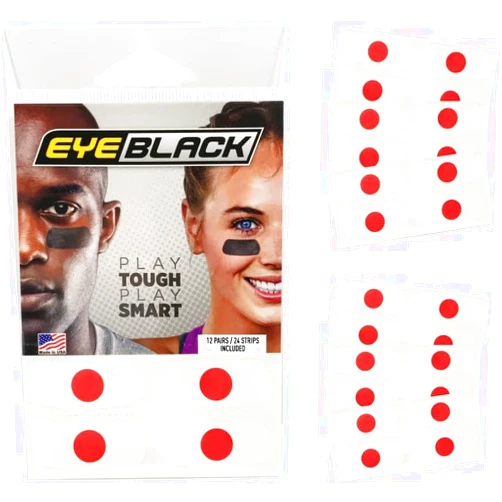 EyeBlack World Flags Under Eye Peel and Stick Sticker Strip | National Pride, Global Support | Sporting Events, Fotbal, Cricket, Pickel Ball, Rugby, Soccer | Country Flags 12 Pairs/24 Strips