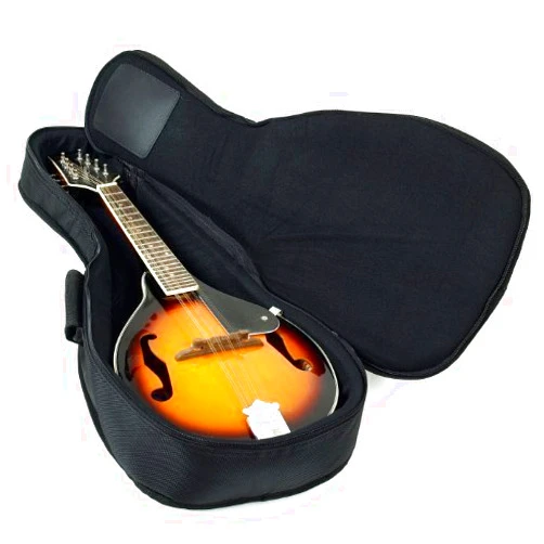 Hola! Music Hola! Heavy Duty A & F Style Mandolin Gig Bag (Soft Case) with 15mm Padding, Black