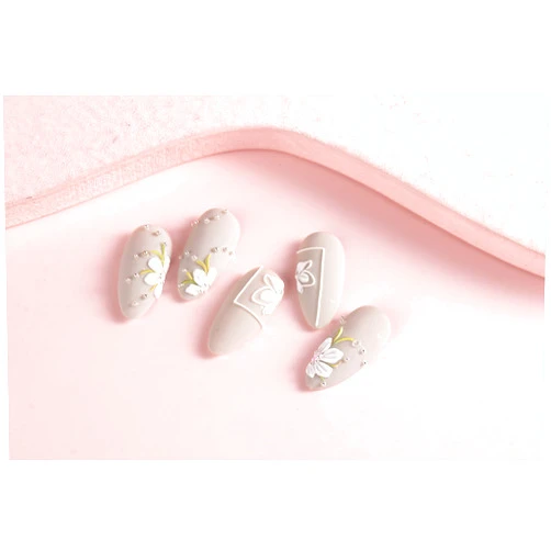 LRHINETAR Nail Stickers, 3 Sheets Flower Slices Nail Stickers for Nail Art 5d Self-Adhesive, DIY Acrylic Nail Art Stickers for Woman Girl Kid