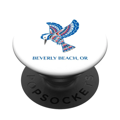 Beach Beverly OR Native American Kingfisher Bird Beach Beverly Oregon Native American Indian Kingfisher Bird PopSockets PopGrip: Swappable Grip for Phones & Tablets PopSockets Standard PopGrip