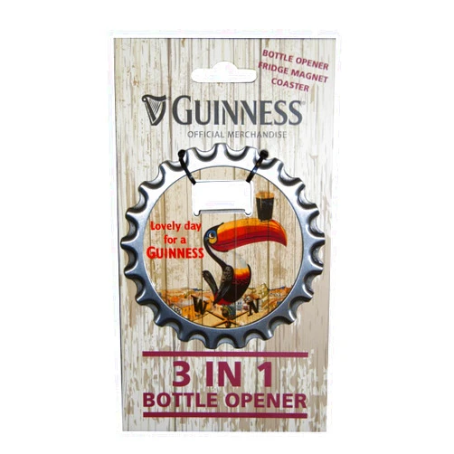 Guinness 3 in 1 Bottle Opener/Magnet/Coaster