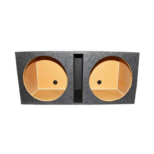 Q Power QPower QBASS 15 Inch Heavy Duty MDF Car Audio Stereo Speakers Subwoofer Sub Box Enclosure with Dual Vented Chamber and Charcoal Carpet