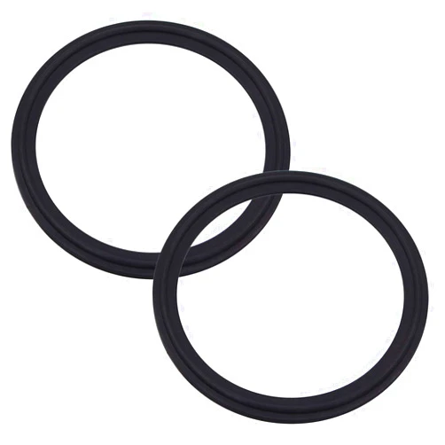 DERNORD 4 Inch FKM Rubber Gasket Tri-clamp O-Ring Fits Sanitary Tri-clover Type Ferrule (Pack of 2)