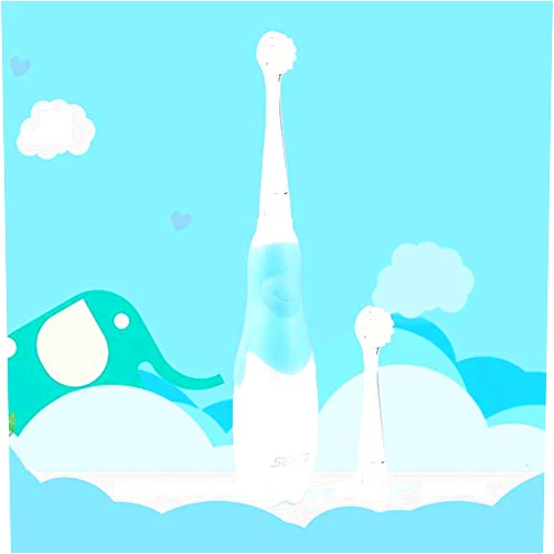 ReDISEN Children's Electric Toothbrushes Seago Sonic, Toothbrush LED Light Smart Timer for Toddlers from 6 Months to 4 Years Old,Waterproof IPX7，Baby Gift SG513 （Blue）