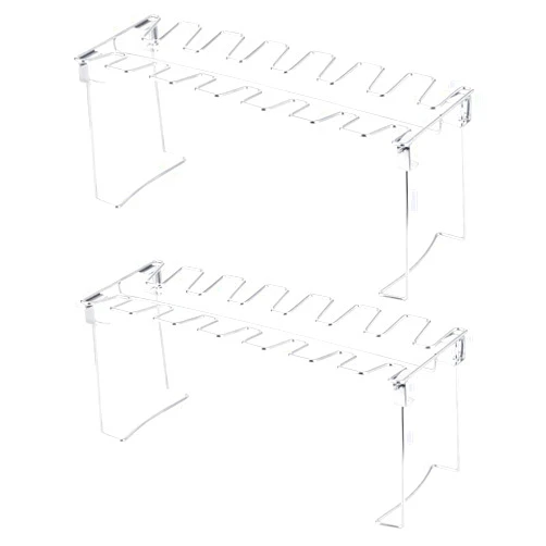 TOPINCN 2pcs Chicken Wing Leg Rack Stainless Steel Grill Rack Folding Barbecue Oven Roaster Stand Folding Storage
