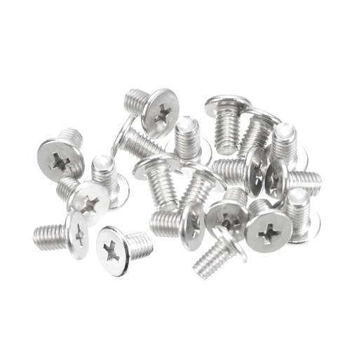 uxcell M5-0.8 x 8mm 20Pcs Flat Round Head Screws 304 Stainless Steel Phillips Drive Machine Screws Hardware Fastener for Furniture Connection