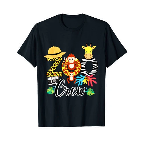 Children Off to the Zoo day trip vacation at zoo Zoo Giraffe Crew Safari Animal Zoo Keeper Kids Costume Gifts T-Shirt
