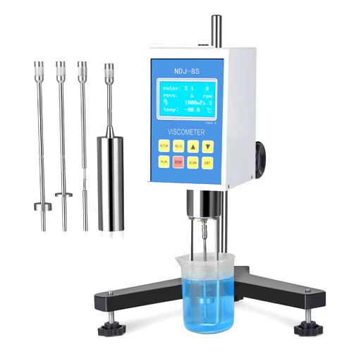 GOYOJO Digital Rotary Viscometer with 4 rotors, Lab Viscosity Fluidimeter 1~2000000mPa with LCD and Data Output, 0.3~60 rev/min, for Inks, Paints, coatings, adhesives, greases, Cosmetics NDJ-8S