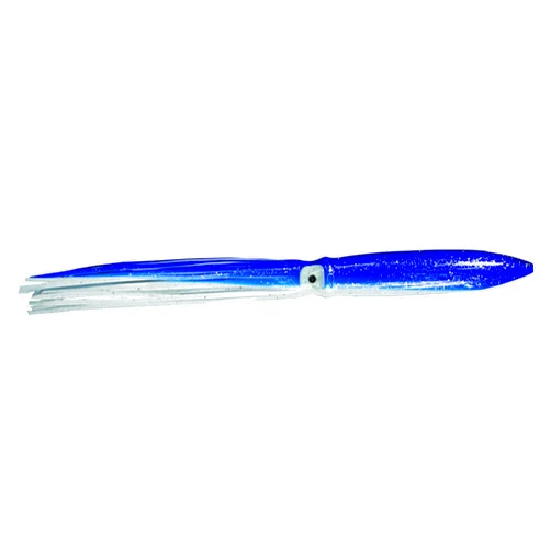 Sea Striker Bulb Head Squid Lure (5-Pack), 12-Inch, Blue/White