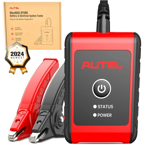 Autel 2024 Autel MaxiBAS BT506 Car Battery Tester, 6V 12V 100-2000 CCA Car Battery Analyzer, 12V 24V Auto Cranking/Charging System Test, Adaptive Conductance, High-Precision Battery Load Test for All Cars