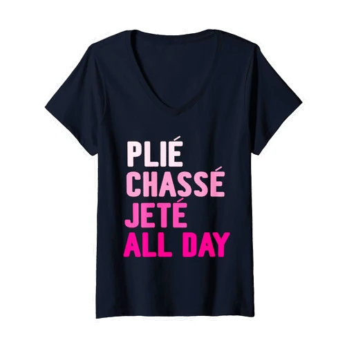 Crazy Cool Extreme Cute Ballerina Gifts And Ideas Womens Ballet Dance Cute Ballerina Dancer Girls Funny Gift Idea V-Neck T-Shirt