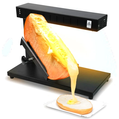 XXUNYNUIN Raclette Cheese Melter Electric Countertop Cheese Melting Raclette Grill Half Cheese Wheel Maker Height Adjustable for Resaurant Kitchen
