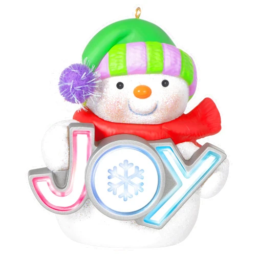 Hallmark Keepsake Christmas Ornament 2022, Shimmering Joy Snowman with Light