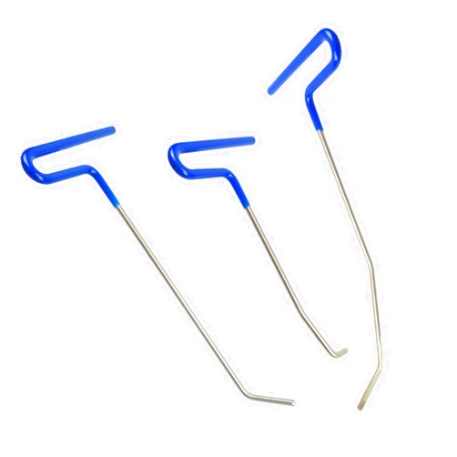 LadyRosian Dent Removal Rods Kit, 3 Pcs B Style Rods Auto Body Dent Repair Tools for Door Dings and Hail Damage, Paintless Dent Removal Tool