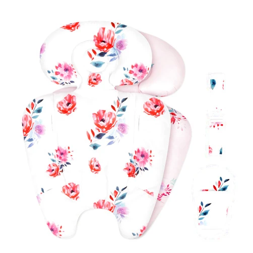 UPPERKIDS Mamaroo Infant Insert Compatible with 4moms Mamaroo & RockaRoo Swing, Mamaroo Newborn Insert with Enlarged Head & Body Support Cushion, Reversible Design, Breathable Soft Fabric with Flowers