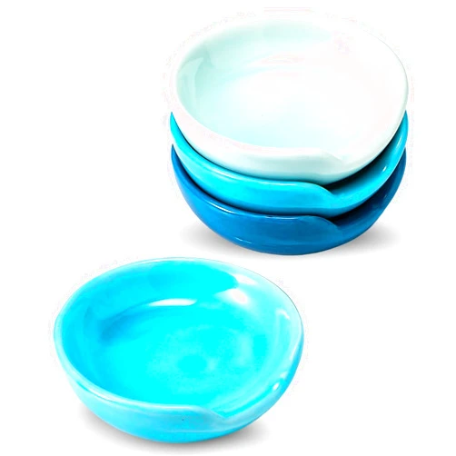 Boao 2.7 Inches Mini Ceramic Spoon Rests, Gold Rim Kitchen Spoon Rests, Mini Cooking Spoon Holder for Stove Top Countertop, Teaspoon Rest, Coffee Stir Spoon Rest (Blue, 4 Pieces)