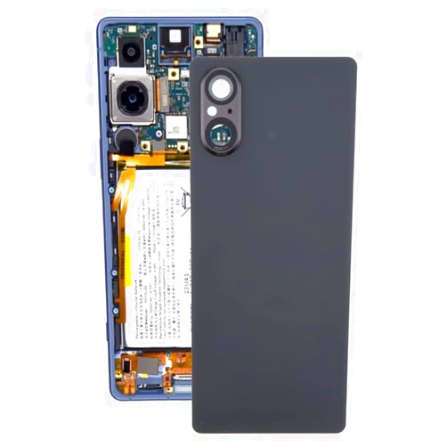 Lkfyyds for Sony 5 V Battery Back Cover with Camera Lens Cover Black