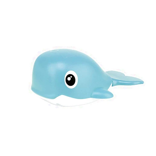 NEXTAKE Wind-up Whale Bath Toy, Swimming Whale Toddlers Bathtub Windup Whale Tub Toy Clockwork Whale Bathtub Toy Whale Water Toy for Boys and Girls (Light Blue)