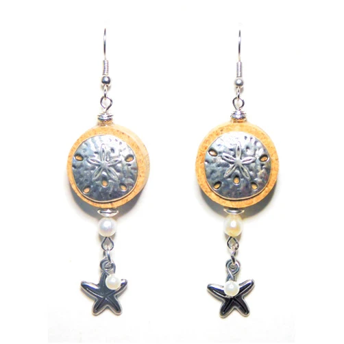 Belle Ame' Designs wine cork earrings