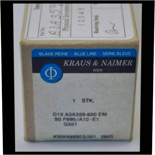 Kraus & Naimer New Kraus & Naimer D12 A3A359-600 EM Rotary Switch Handle and Plate Nib