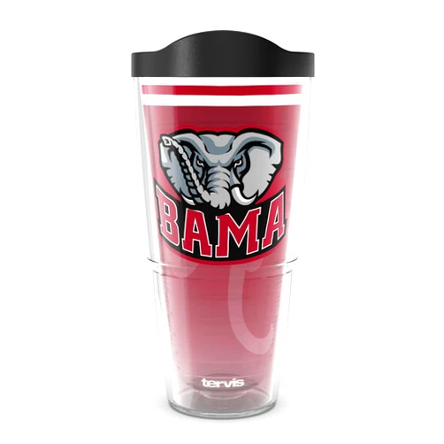 Tervis Alabama Crimson Tide - Forever Fan Made in USA Double Walled Insulated Tumbler Travel Cup Keeps Drinks Cold & Hot, 24oz, Classic