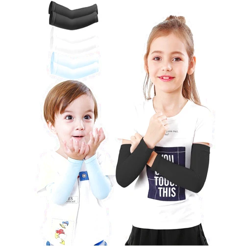 Newbyinn Arm Sleeves for Kids Child Toddlers, Age 1-7, UV Sun Protection, Cooling Sleeves to Cover Arms