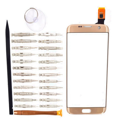 Goodyitou Touch Screen Glass Digitizer Replacement for Samsung Galaxy S7 edge/G935F/G935FD/G935W/G9350(Golden)[NOT LCD]