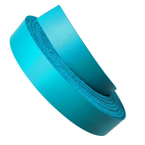 PITKA LEATHER Leather Strips 3/4 Inch Wide 96 Inch Long - 6-7 oz (2.4-2.8 mm) Latigo Leather Strips Great for Belts, Collars,Leather Craft - Made in USA by Pitka Leather (Jade)