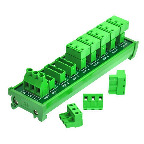 OONO DIN Rail Mount 30A/300V 8x3 Position Pluggable Terminal Block Distribution Module