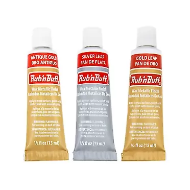 JewelrySupply Rub-N-Buff 3 Color Assortment (Silver Leaf, Antique Gold, Gold Leaf)