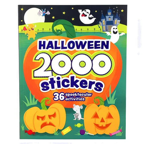Cottage Door Press 2000 Stickers Halloween Sticker Activity and Puzzle Book - Super Scary Spooktacular Sticker Book