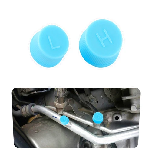 Stacool 2PCS Car Air Conditioner Dust Valve Caps,Blue Car AC Low Pressure Port Caps and High Pressure AC Caps for R134a AC System,Car Air Conditioner Accessories for Car Truck SUV (2PCS)