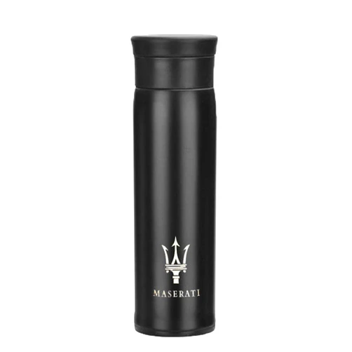 Westion 18oz Car Logo Travel Mugs & Tumblers Vacuum Insulated Stainless Steel Thermal Bottle Fashion Sport Thermal Cup for Hot or Cold Drink Coffee Or Tea (fit maserati)