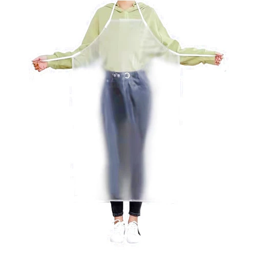 Kvimvty Unisex 47 x 27.5 inches Heavy Duty Transparent PVC Waterproof Apron, Dishes Washing Kitchen Cooking, Clear