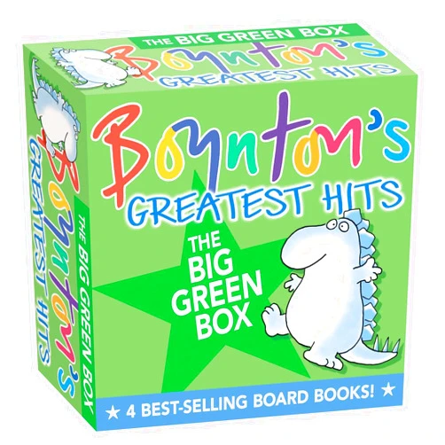 By Sandra Boynton (Author, Illustrator) Boynton's Greatest Hits The Big Green Box (Boxed Set): Happy Hippo, Angry Duck; But Not the Armadillo; Dinosaur Dance!; Are You A Cow?