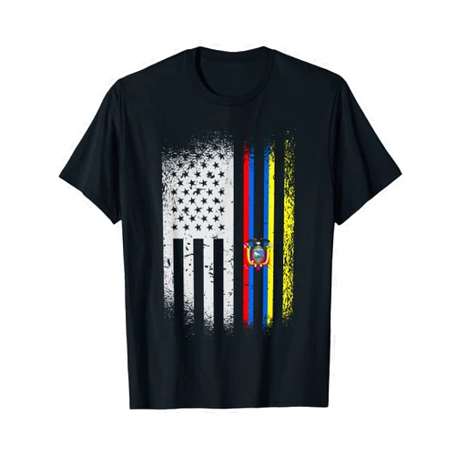 USA Ecuador Ecuadorian American Gifts USA Ecuador Flag Ecuadorian American People Heritage Roots T-Shirt