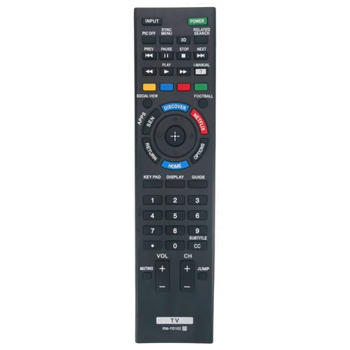 VINABTY New RM-YD102 Replaced Remote fit for Sony 3D Smart LCD LED HDTV KDL-50W790B KDL50W790B KDL-50W800B KDL50W800B KDL-55W790B KDL55W790B KDL-55W800B KDL55W800B KDL- 55W950B KDL55W950B KDL60W840B